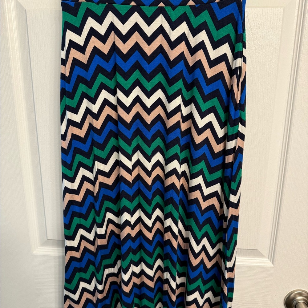 Boden Blue and Green Midi Pencil Skirt Size 2P